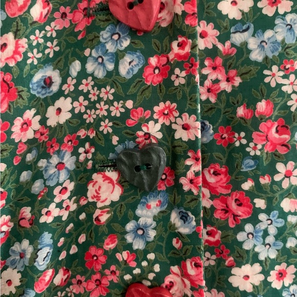 Petressa Dress Multicolor Dress Size 42 Floral Pattern Heart Buttons - Picture 5 of 7